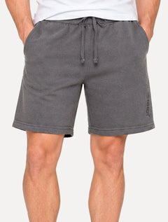 Bermuda John John Masculina Moletom New Basic Cinza Escuro