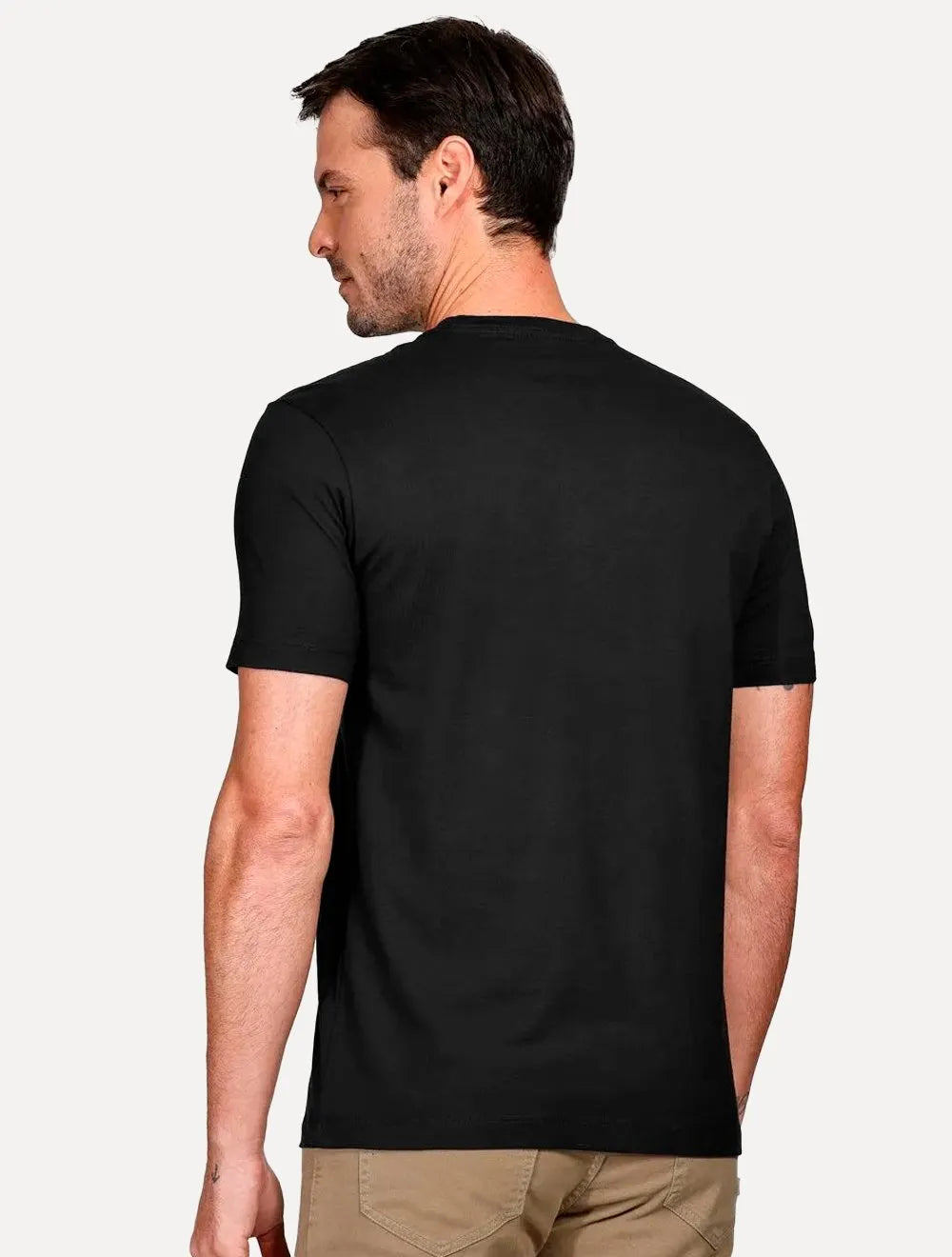 Camiseta Aramis Masculina Crewneck Basic Lisa Preta