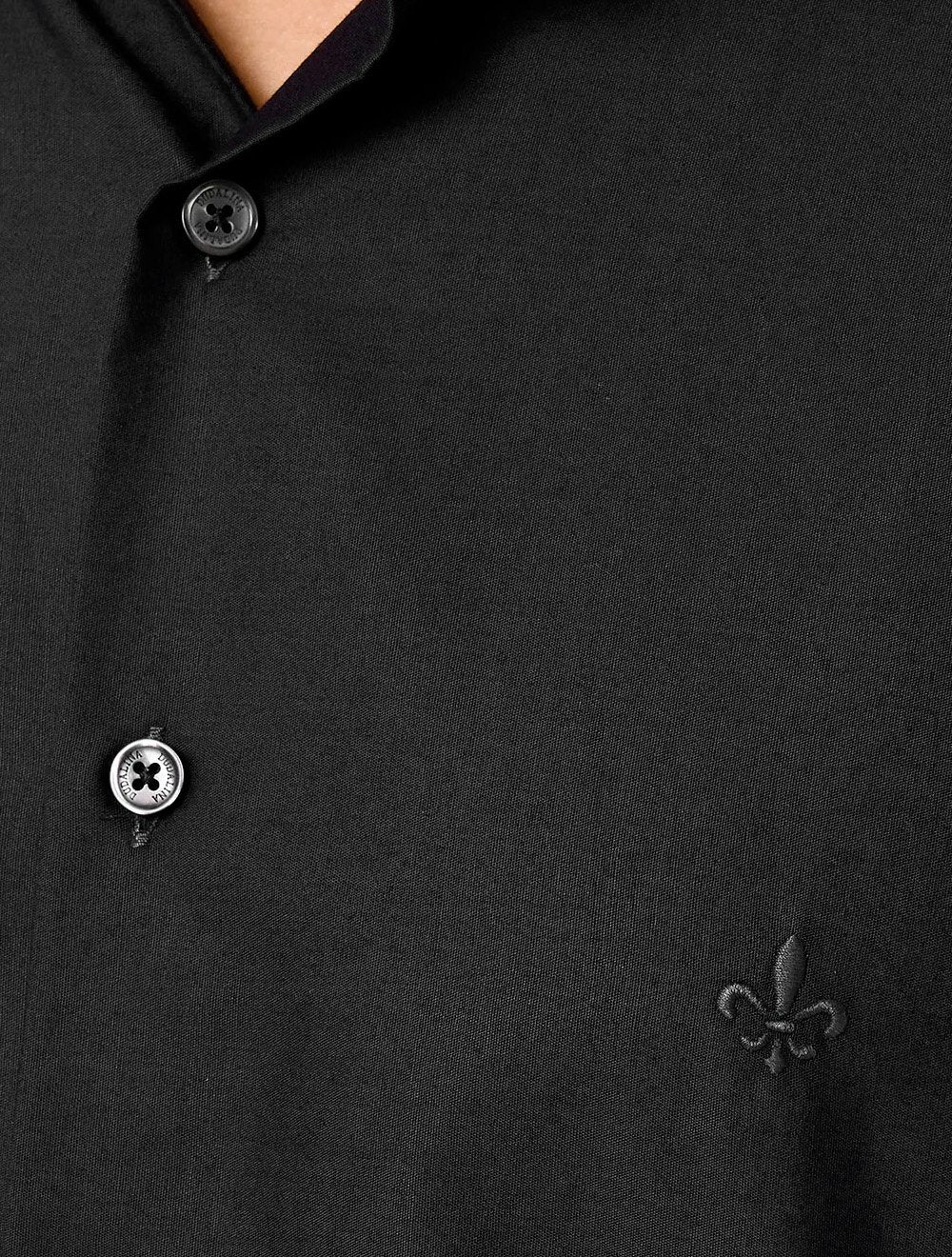 Camisa Dudalina Masculina Comfort Superfine Cotton Mono Logo Preta