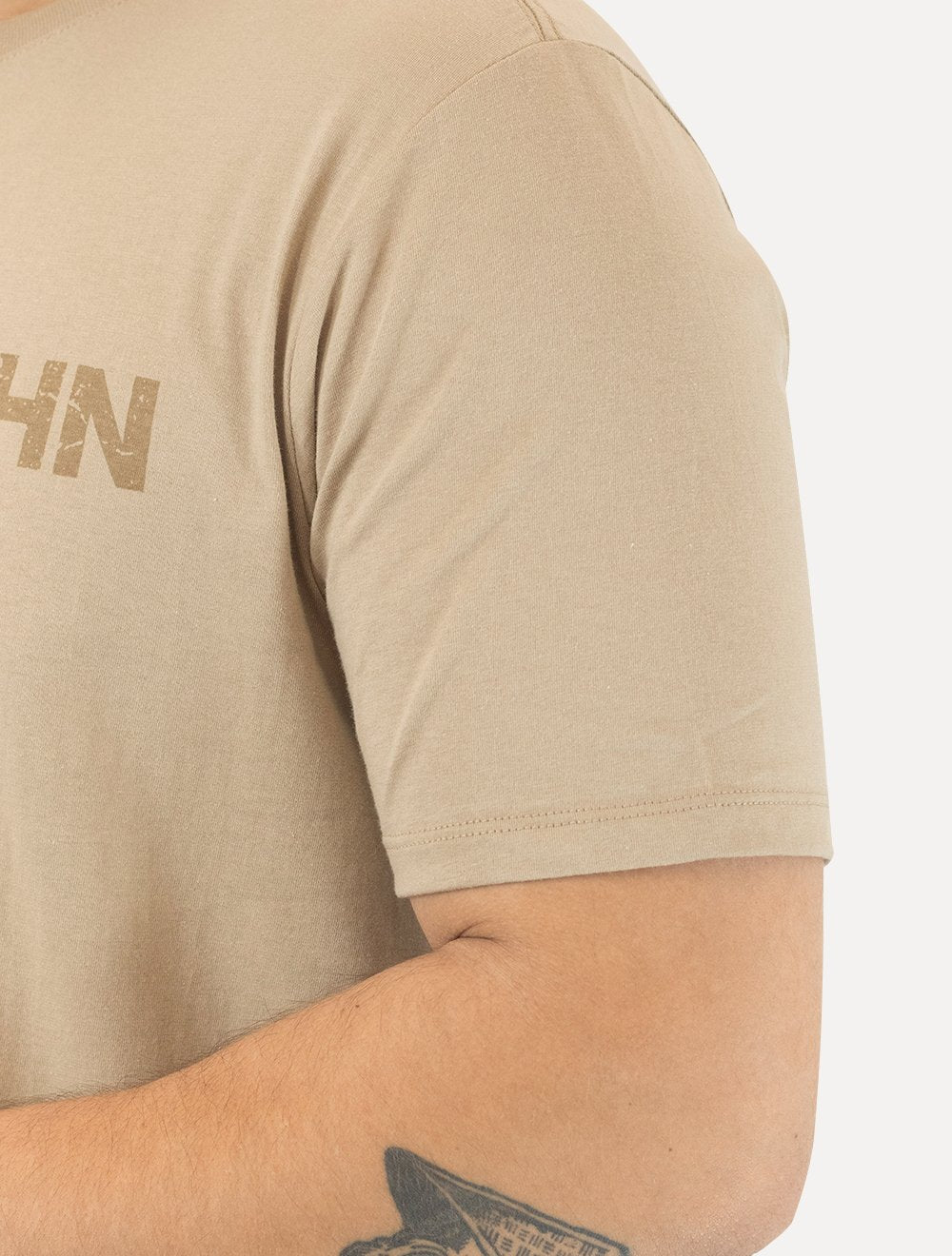 Camiseta John John Masculina JJ Basic Logo Rusty Cáqui Claro