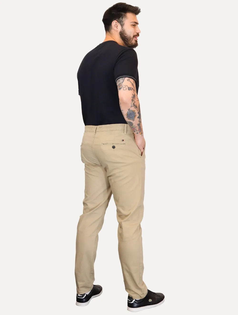 Calça Tommy Hilfiger Masculina de Sarja Brooklyn Marrom Claro