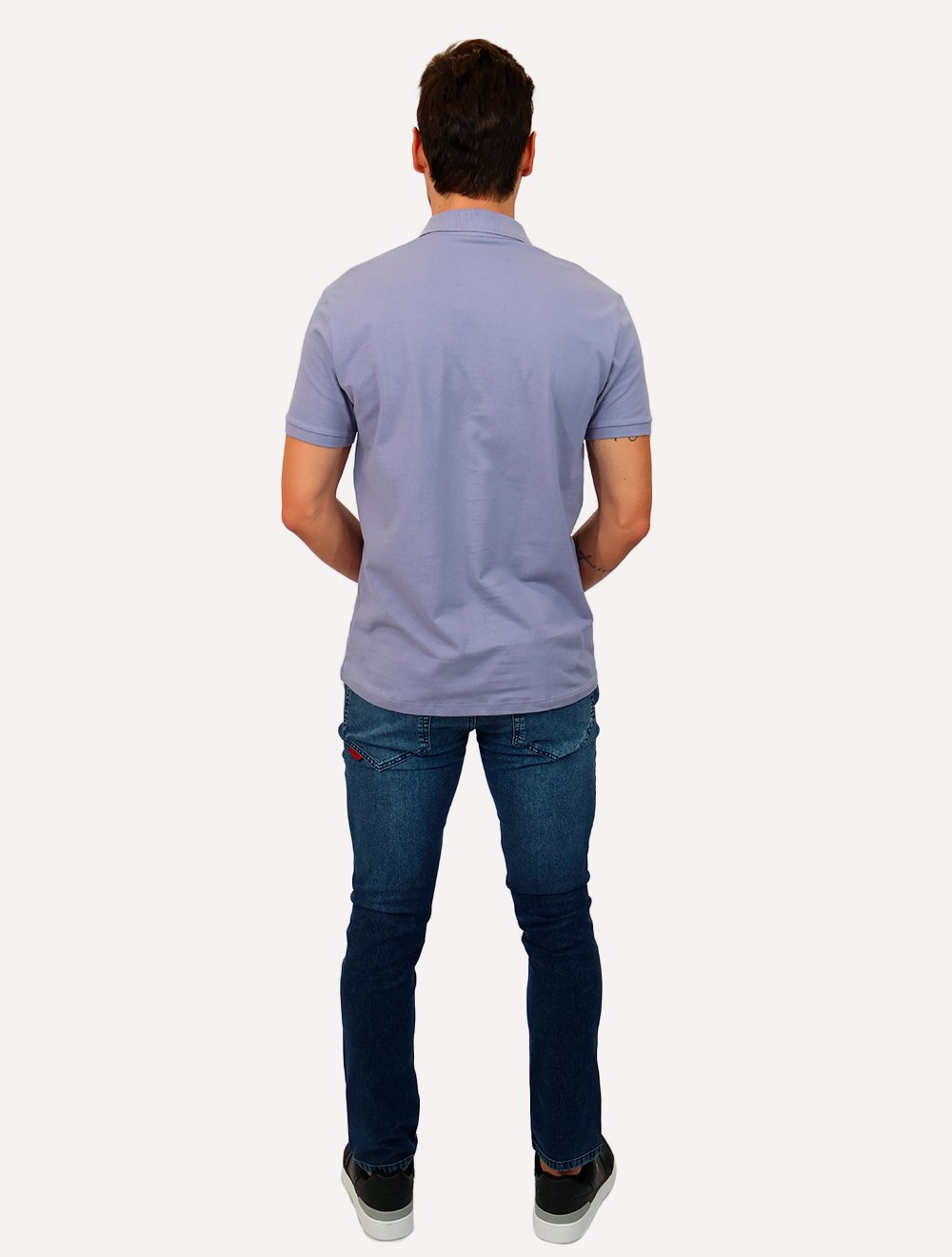 Polo Ellus Masculina Piquet Classic Easa Blue Vintage Azul