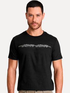 Camiseta John John Masculina Slim Fit Route Preta