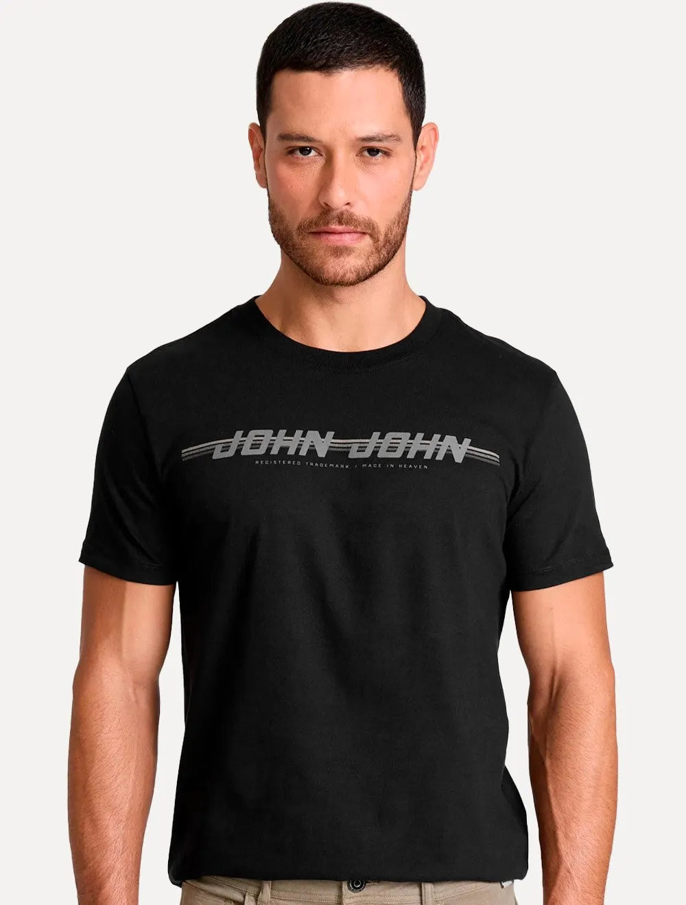 Camiseta John John Masculina Slim Fit Route Preta
