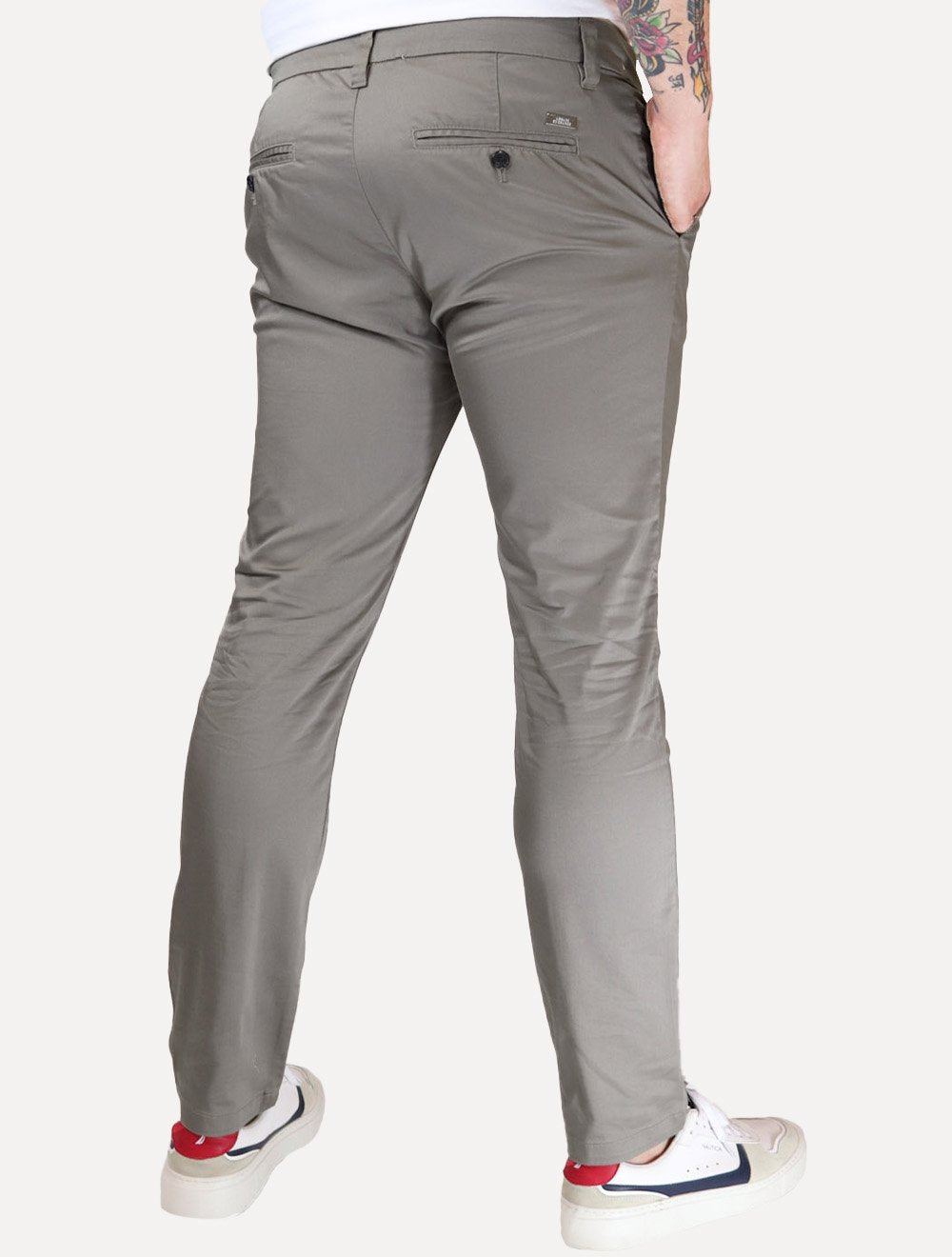 Calça Armani Exchange Masculina Social Stretch Chino Cinza