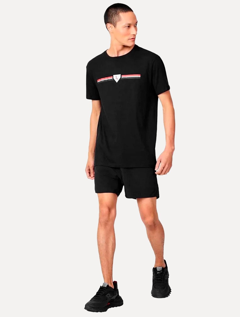 Camiseta Reserva Masculina Bust Shield SPFC Preta