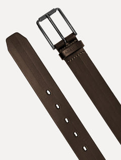 Cinto Aramis Masculino Basico Couro Pinstripe Marrom