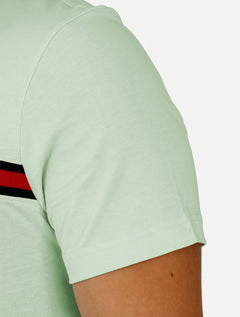 Camiseta Tommy Hilfiger Masculina Chest Insert Logo Verde Claro