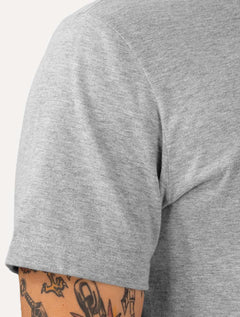 Camiseta Individual Masculina Slim Logo Cinza Mescla