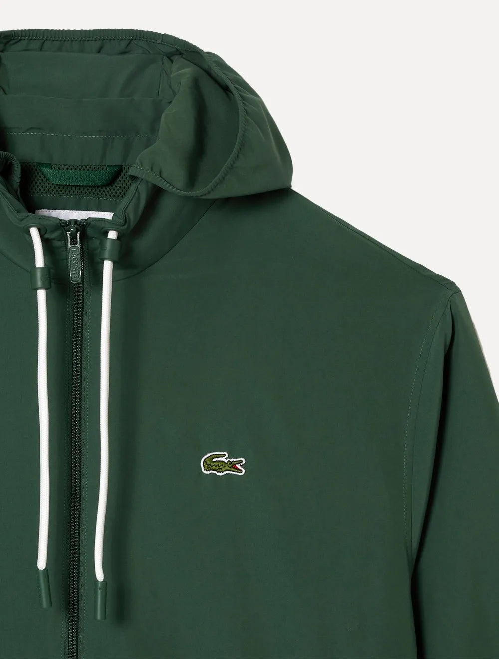 Jaqueta Lacoste Masculina Hoodie Curta Impermeável Verde