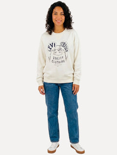 Moletom Levis Feminino Crewneck Relaxed Fit Estampado Branco