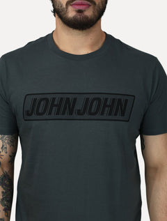 Camiseta John John Masculina Slim Fit Guide Cinza Escuro