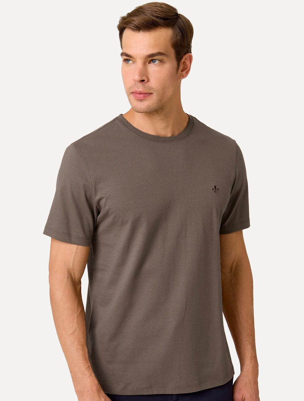 Camiseta Dudalina Masculina Essentials Brown Icon Marrom