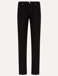 Calça Jeans Emporio Armani Masculina J45 Regular Fit Gabardine Stretch Preto