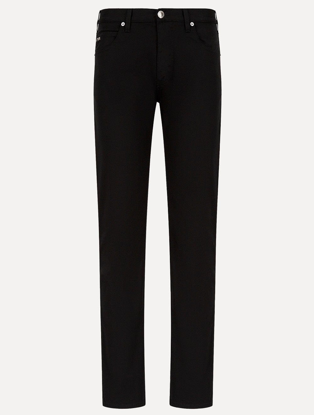 Calça Jeans Emporio Armani Masculina J45 Regular Fit Gabardine Stretch Preto