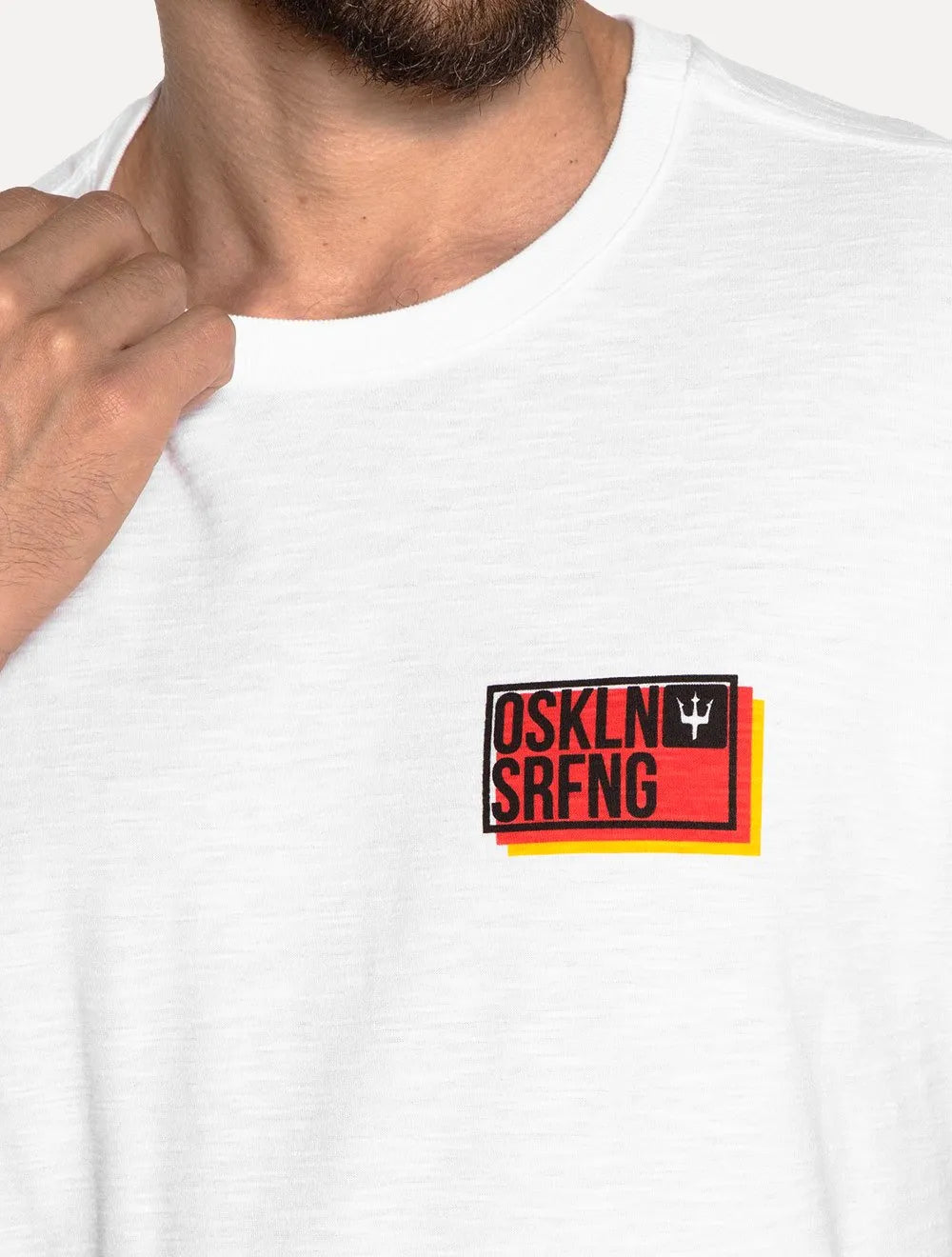 Camiseta Osklen Masculina Rough Osklnsrfng Off-White