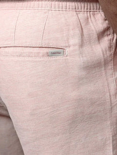 Bermuda Calvin Klein Jeans Masculina Cadarço Cotton Rosa Claro