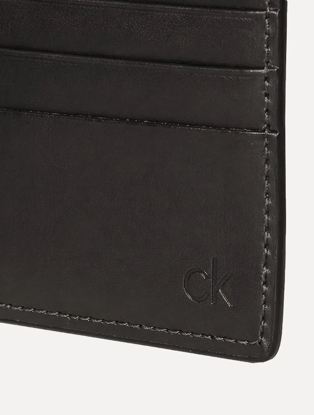 Carteira Calvin Klein Couro Horizontal Logo Floater Recorte Marrom