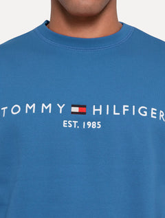 Moletom Tommy Hilfiger Masculino Fleece Logo Crewneck Azul Royal