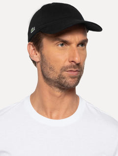 Boné Lacoste Casual Sarja Croco Preto