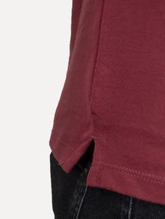 Polo Tommy Jeans Masculina Piquet Neck Branded Bordô