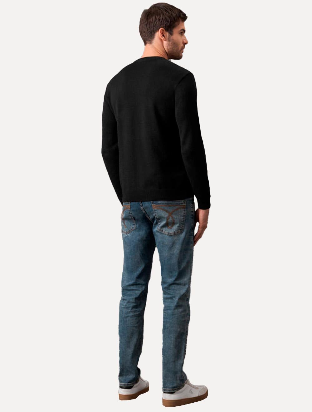 Suéter Calvin Klein Jeans Masculino Tricot Maxi CK Preto