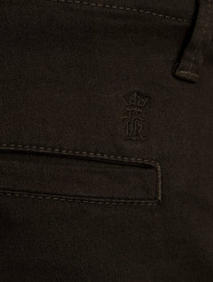 Calça Sergio K Masculina Chino Sarja Elastano Marrom