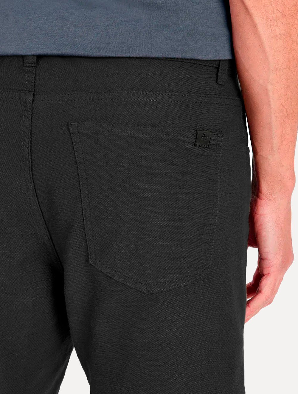 Bermuda Aramis Masculina Five Pockets Linen Like Preta