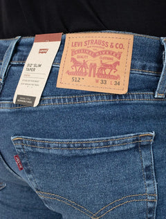 Calça Levis Jeans Masculina 512 Slim Taper Brushed Azul