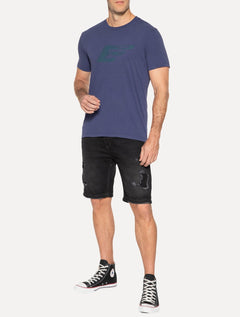 Camiseta Ellus Masculina Cotton Fine Maxi Easa Classic Azul