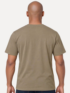 Camiseta Tommy Jeans Masculina Regular C-Neck Flag Marrom Médio