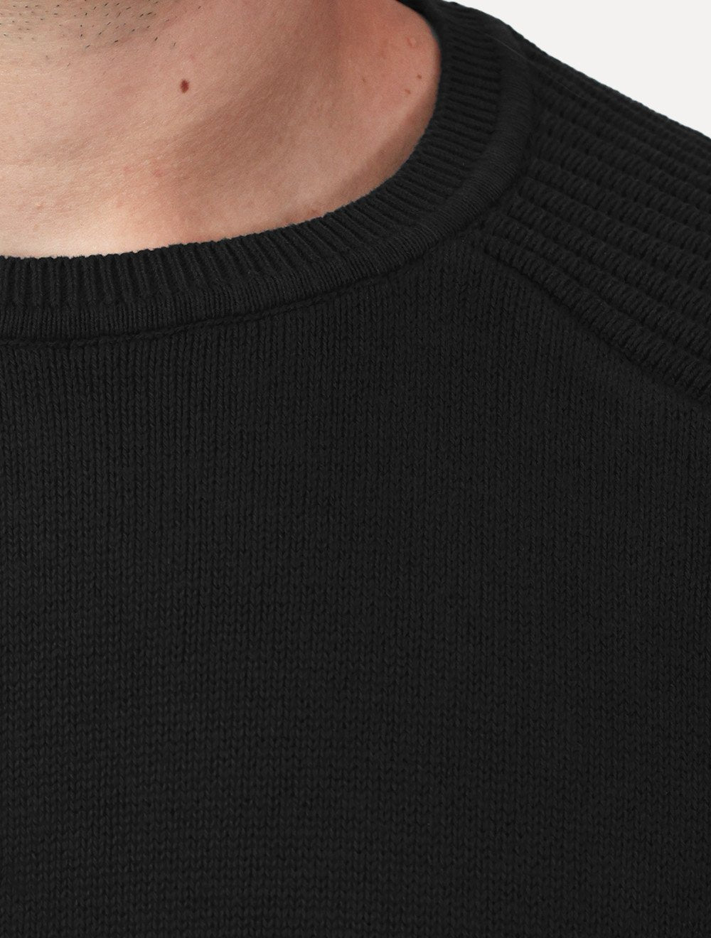 Suéter Dixen Masculino Tricot Nervura Ombro Preto