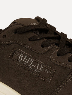 Tênis Replay Masculino Couro Casual Hunter Marrom Café