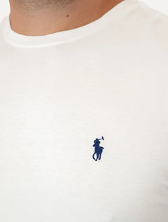 Camiseta Ralph Lauren Masculina Custom Slim Fit Branca