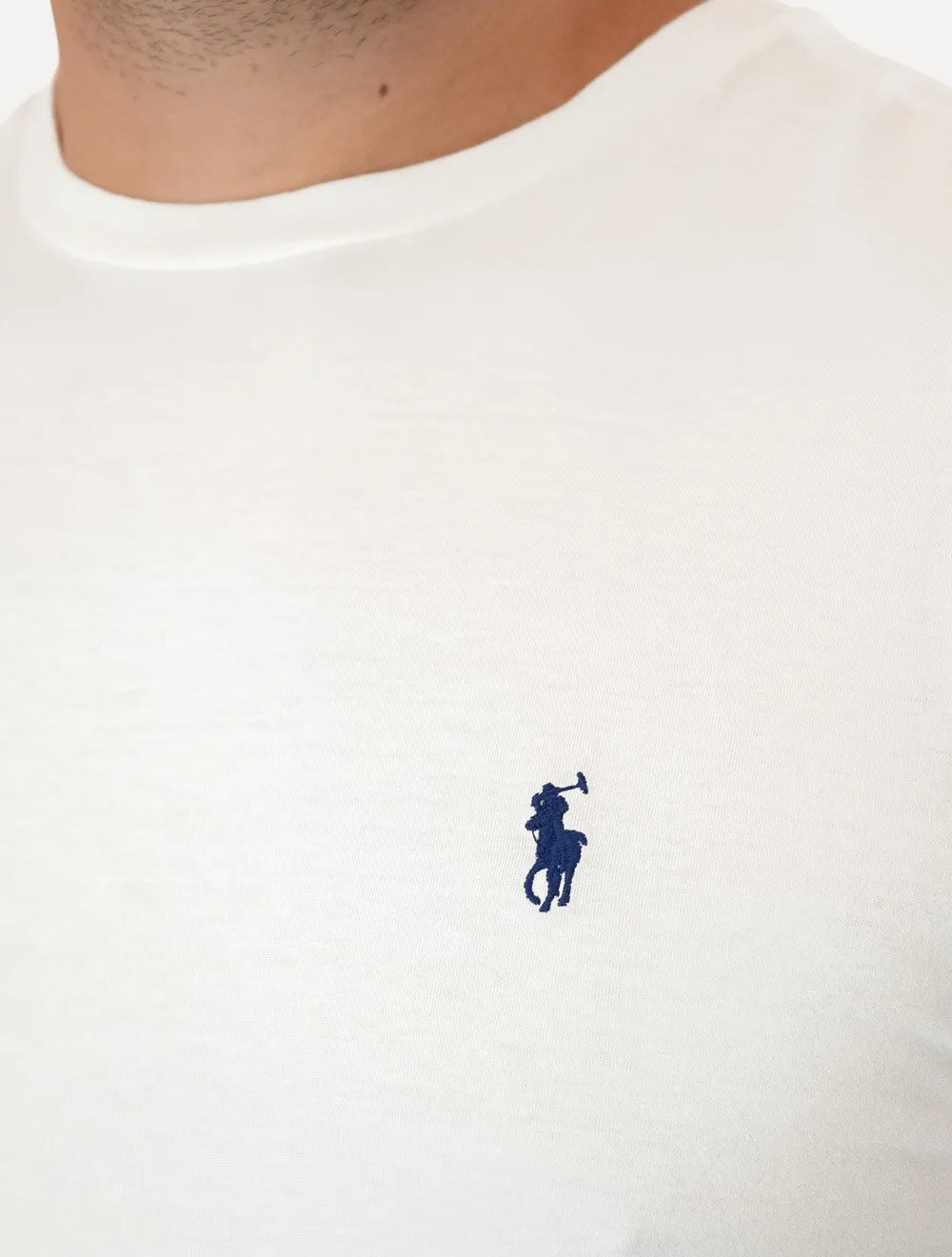 Camiseta Ralph Lauren Masculina Custom Slim Fit Branca