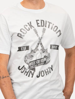 Camiseta John John Masculina Regular Guitar Young Branca
