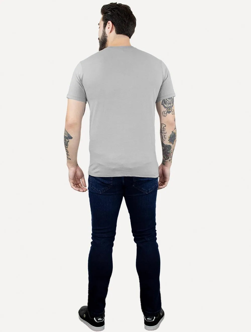 Camiseta John John Masculina Logo Blur Cinza Médio
