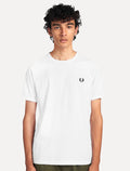 Camiseta Fred Perry Masculina Regular Ringer Logo Branca