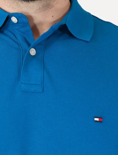 Polo Tommy Hilfiger Masculina Regular Piquet 1985 Vibrant Azul Royal