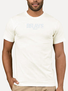 Camiseta Dudalina Masculina Regular Brave Relevo Off White