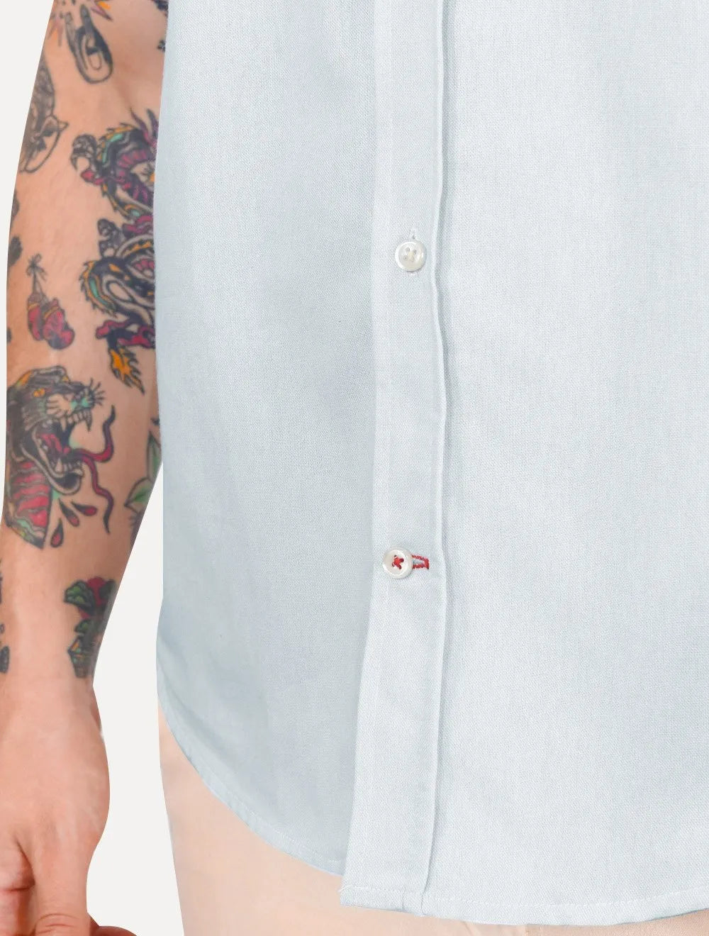 Camisa Tommy Hilfiger Masculina Regular Core Oxford Azul Claro