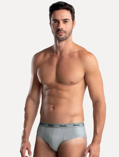 Cueca Mash Slip Cotton Basic Cinza Claro