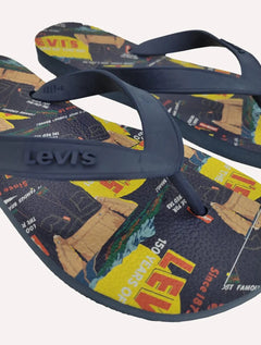 Chinelo Levis Logo Red Tab Azul Marinho