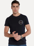 Camiseta Tommy Hilfiger Masculina Columbus Roundle Logo Azul Marinho