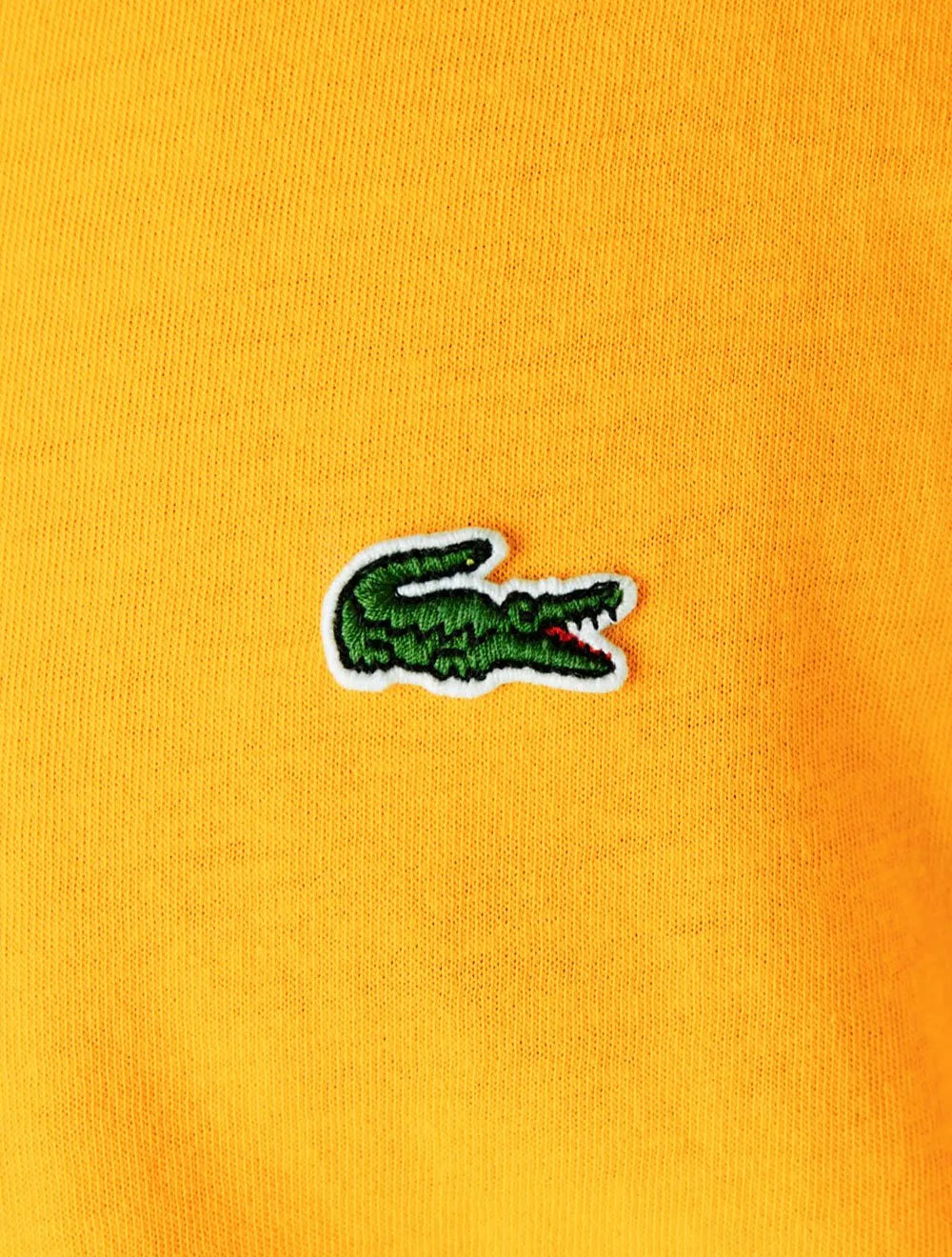 Camiseta Lacoste Masculina Classic Pima Cotton Logo Amarela