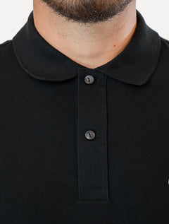 Polo Lacoste Masculina Slim Fit Petit Piquet Preta