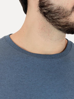 Camiseta Dudalina Masculina Melange Color Azul Médio