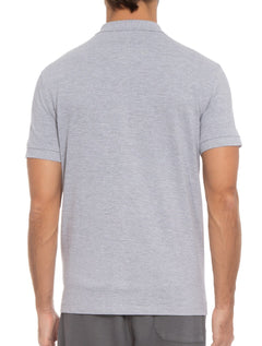 Polo Dudalina Masculina Essentials Extra Cotton Cinza Mescla