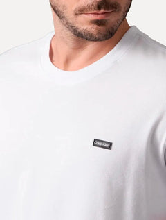 Camiseta Calvin Klein Masculina Piquet Orgânico Cotton Branca