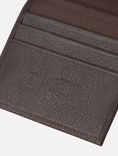 Carteira Original Penguin Masculina Couro Mini Vertical Logo Marrom Café